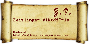 Zeitlinger Viktória névjegykártya